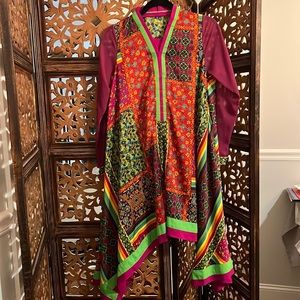 Silk two piece top and pants